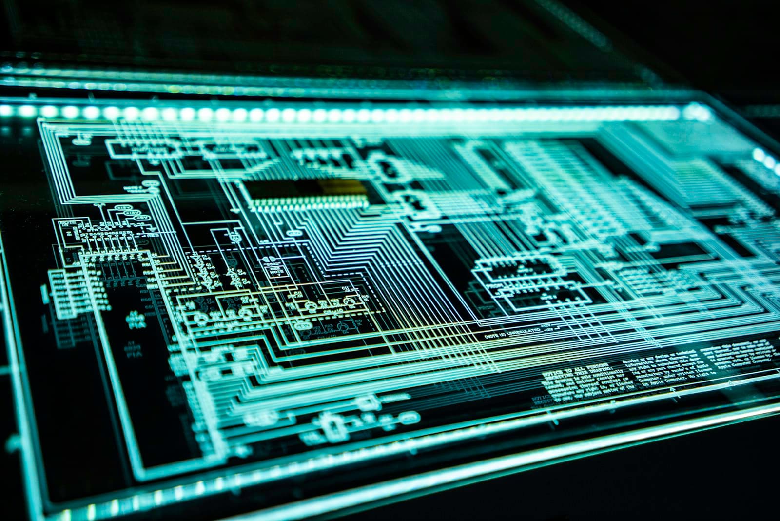 A cybersecurity operations screen in a darkened room
