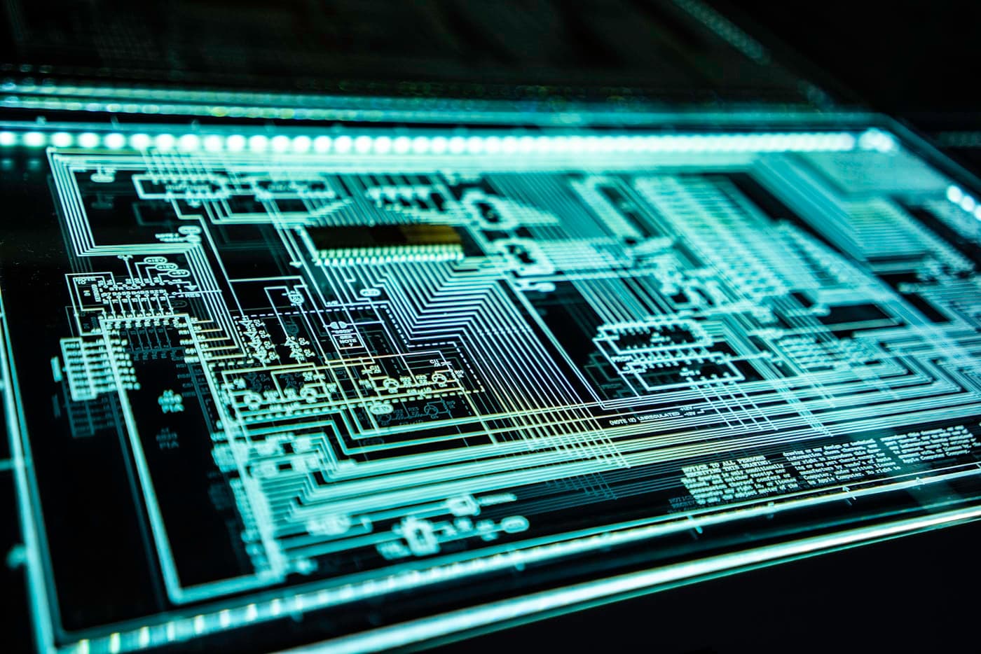A cybersecurity operations screen in a darkened room